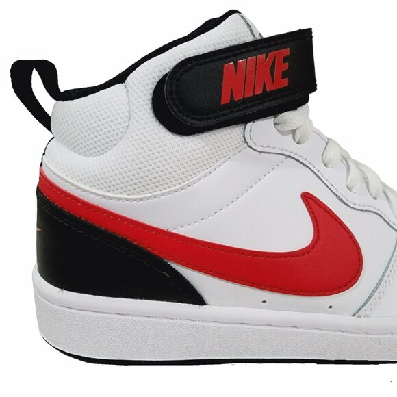 ❤️❤️❤️Nike Court Borough Mid 2 Sz 6.5Y Big Kid Shoes White Red School CD7782-110 - Picture 12 of 13